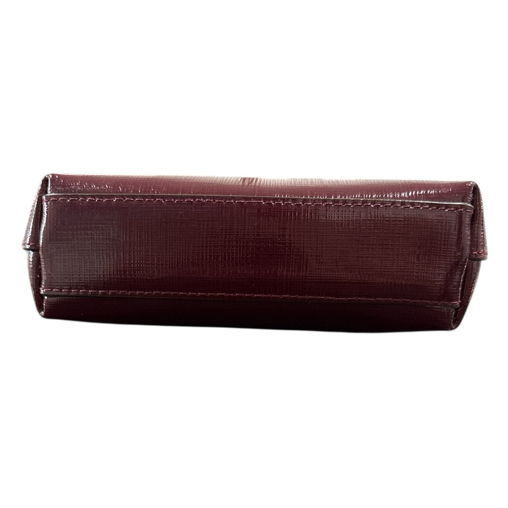 Coach Darcy Small Leather Cosmetic Zippered Bag Burgundy w/ Bow NWOT - Picture 7 of 8